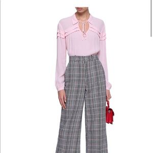 MAJE  Ruffled crepe blouse